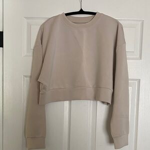 BuffBunny Light Beige Cropped Hoodie